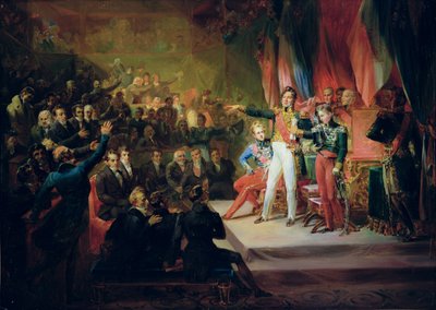 Die Vereidigung von Louis-Philippe (1773-1850) am 9. August 1830 von Felix Auvray